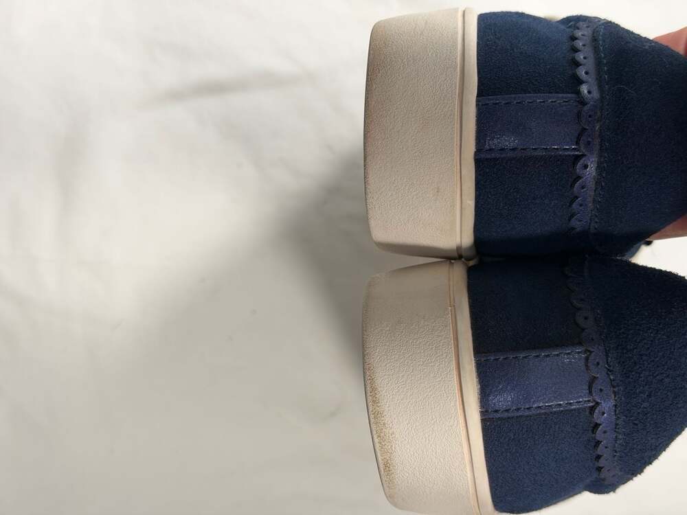 Spenco Women's Camden Suede Scalloped Lace Up Sneakers Peacoat Size 8B - Picture 7 of 8